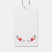 60誕生日感動的水彩バラフローラ ギフトタグ (裏面)