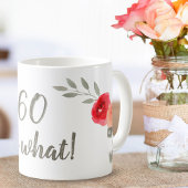 60誕生日感動的水彩フローラ コーヒーマグカップ