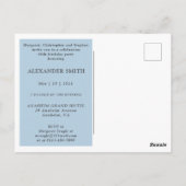 60誕生日招待状60フォトライトブルー ポストカード (裏面)