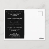 60誕生日招待状60フォト白黒 ポストカード (裏面)