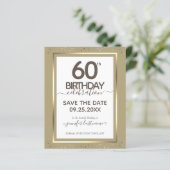 60誕生日日付の保存招待状 (スタンド正面)