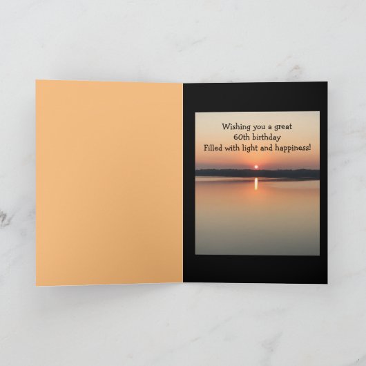 60誕生日明るい カード (内部)