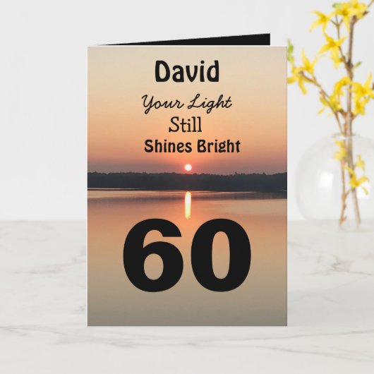 60誕生日明るい カード (黄色い花)