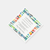 60誕生日水彩幾何学おもしろいファクト スタンダードカクテルナプキン (角)