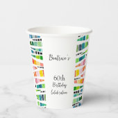 60誕生日水彩幾何学模様 紙コップ (裏面)