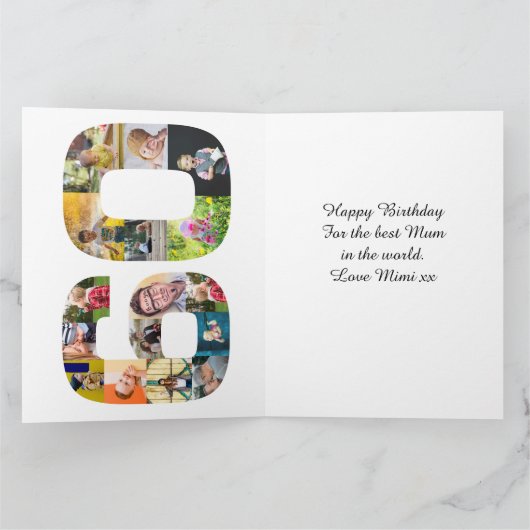 60誕生日独自のInstagramフォトカードを作成 カード (内部)