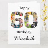 60誕生日独自のInstagramフォトカードを作成 カード (黄色い花)