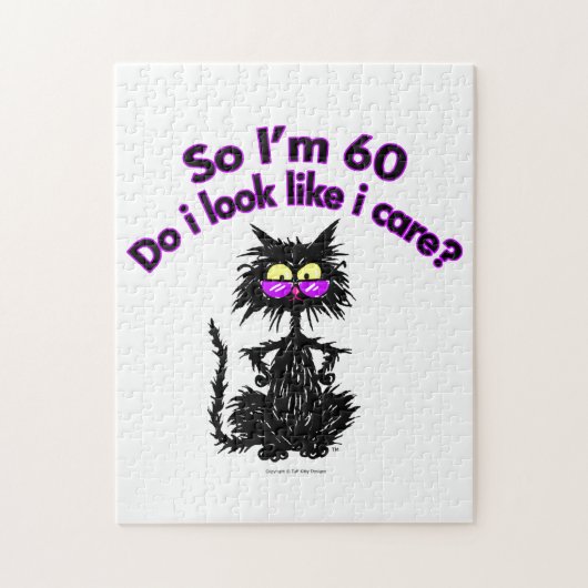 60誕生日猫ギフト ジグソーパズル (縦)