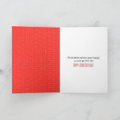 60誕生日猫ハートバルーンカード カード (内部)