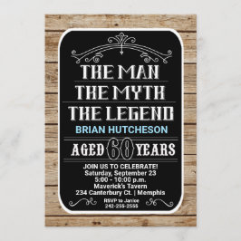60誕生日男ザ・神話ザ・レジェンド60 YRS 招待状