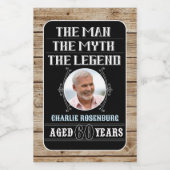 60誕生日男、神話、伝説 ワインラベル (シングルラベル)