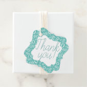 60誕生日番号60パターンティール（緑がかった色）と白 フェイバータグ (インサイチュ)