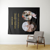 60誕生日番号60フォトコラージッモダンク タペストリー (インサイチュ(横))