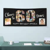 60誕生日番号60フォトコラージュ応援 横断幕 (トレードショー)