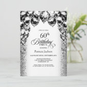 60誕生日白黒バルーンパーティー 招待状 (スタンド正面)