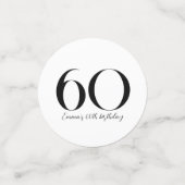 60誕生日白黒紙吹雪 コンフェッティ (スモール正面)