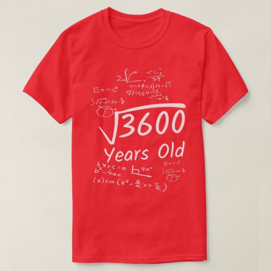 60誕生日算数3600年旧平方根 Tシャツ (デザイン正面)