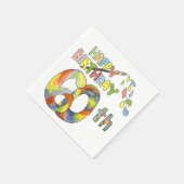 60誕生日紙ナプキンス スタンダードカクテルナプキン (角)