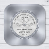 60誕生日紙プレートまたは60周年記念 ペーパープレート