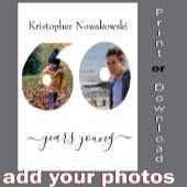 60誕生日素晴らしい写真テンプレートおもしろいカード カード