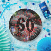 60誕生日花火inクラウド紙プレート ペーパープレート (パーティー)