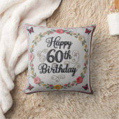60誕生日装飾用クッション:ユニーク記念すべき クッション (ブランケット)