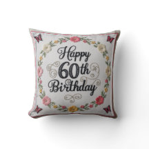 60誕生日装飾用クッション:ユニーク記念すべき