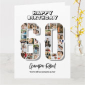 60誕生日記念日60フォトコラージュ カード (黄色い花)