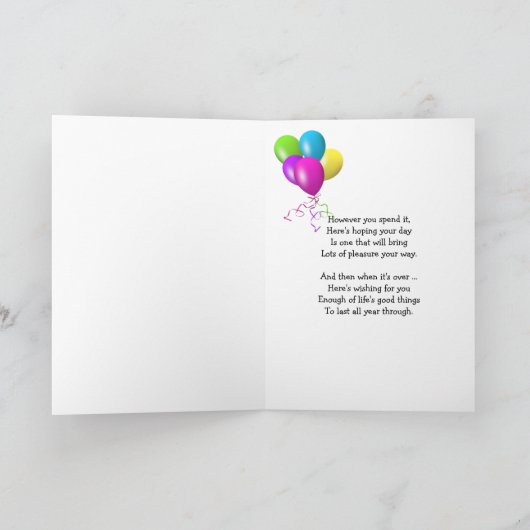 60誕生日車 カード (内部)