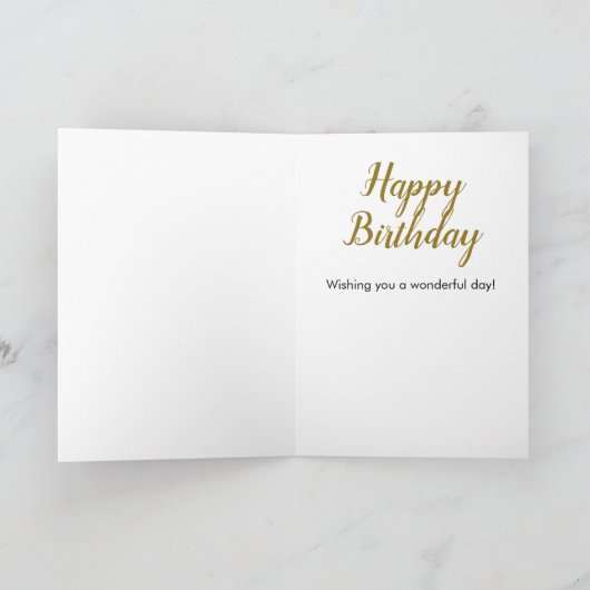 60誕生日金ゴールド60アクロスティックカード カード (内部)