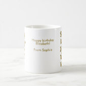 60誕生日金ゴールド60アクロスティック コーヒーマグカップ (中央)