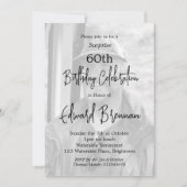 60誕生日雄モダン写スタイリッシュ真 招待状 (正面)