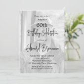 60誕生日雄モダン写スタイリッシュ真 招待状 (スタンド正面)