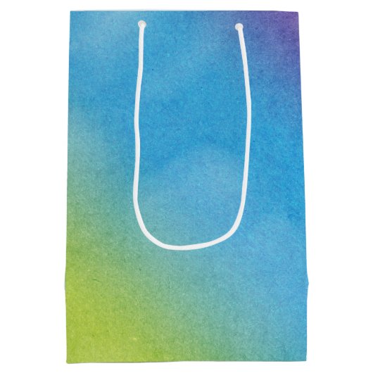 60誕生日風船On Rainbow Medium抱き枕 ミディアムペーパーバッグ (裏面)