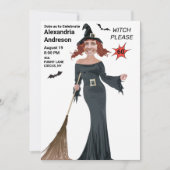 60誕生日魔女🧙女おもしろいのパーティー 招待状 (正面)