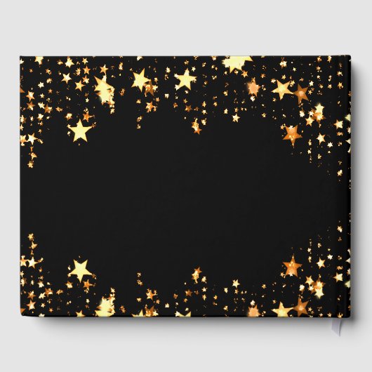 60誕生日黒金ゴールド星写真 ゲストブック (裏面)