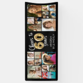 60誕生日18フォトコラージュ応援~60年 横断幕 (縦)