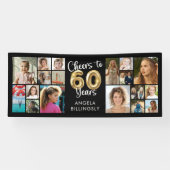 60誕生日18フォトコラージュ応援～60年 横断幕 (横)