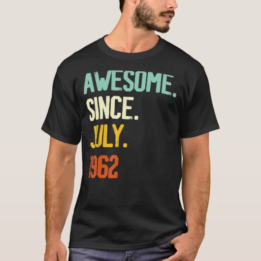 60誕生日1962素晴らし年7月以来60歳 Tシャツ (正面)