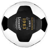 60誕生日1963モノグラム名伝説的 サッカーボール (回転)