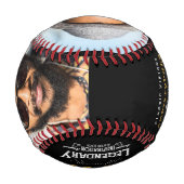 60誕生日1963モノグラム名写真伝説 野球ボール (裏面)