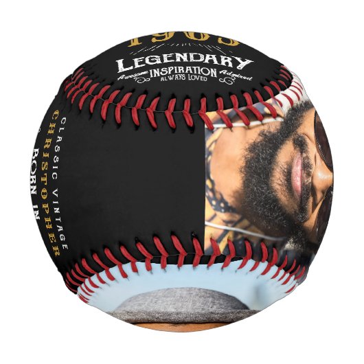 60誕生日1963モノグラム名写真伝説 野球ボール (正面)