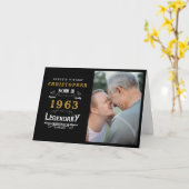 60誕生日1963写真テンプレート伝説 カード (黄色い花)