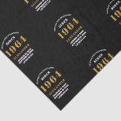 60誕生日1964ブラック金ゴールドシックエレガント 薄葉紙 (詳細)