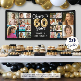 60誕生日20フォトコラージュ応援～60年 横断幕