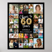 60誕生日39フォトコラージュ応援～60年 ポスター (正面)