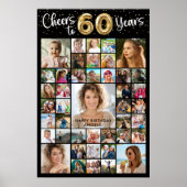 60誕生日43フォトコラージュ応援～60年 ポスター (正面)