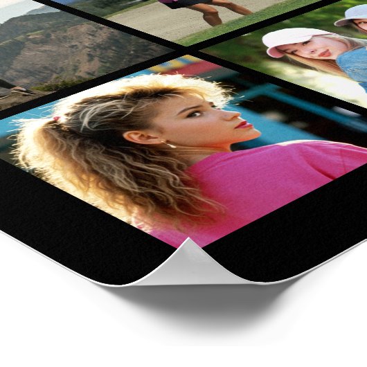 60誕生日45フォトコラージュ応援から年 ポスター (角)