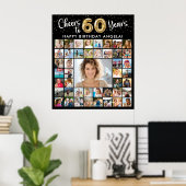 60誕生日45フォトコラージュ応援から年 ポスター (ホームオフィス)