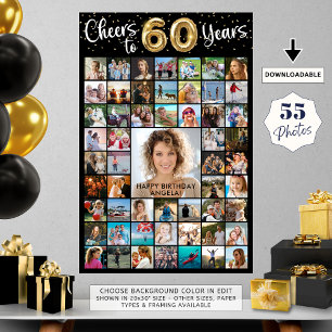 60誕生日55フォトコラージュ応援から数年 ポスター